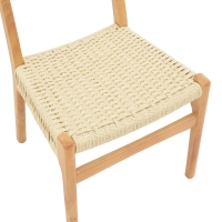 Καρέκλα Eaprine pakoworld φυσικό σχοινί-rubberwood 49x53x77εκ Καρέκλα Eaprine pakoworld φυσικό σχοινί-rubberwood 49x53x77εκ