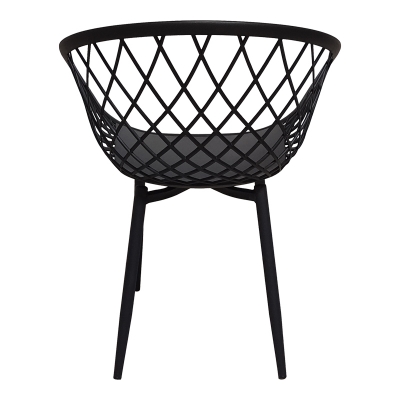 Πολυθρόνα Ezra pakoworld μαύρο pp-πόδι μαύρο μέταλλο 62.5x56x82εκ Πολυθρόνα Ezra pakoworld μαύρο pp-πόδι μαύρο μέταλλο 62.5x56x82εκ