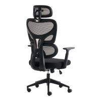 Καρέκλα γραφείου διευθυντή Cadrey pakoworld mesh μαύρο 67x64x120-128εκ
