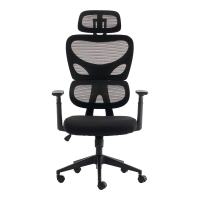 Καρέκλα γραφείου διευθυντή Cadrey pakoworld mesh μαύρο 67x64x120-128εκ