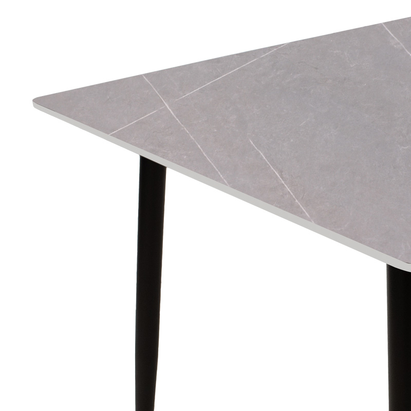 Τραπέζι Gustas pakoworld γκρι μαρμάρου sintered stone-μαύρο μέταλλο 160x80x75εκ Τραπέζι Gustas pakoworld γκρι μαρμάρου sintered stone-μαύρο μέταλλο 160x80x75εκ
