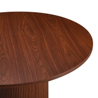 Τραπέζι Mesa pakoworld MDF σε καρυδί απόχρωση Φ120x75εκ Τραπέζι Mesa pakoworld MDF σε καρυδί απόχρωση Φ120x75εκ