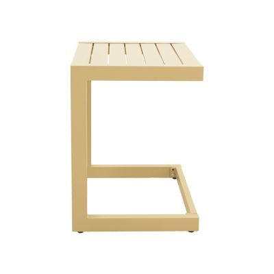 Τραπέζι Aether pakoworld cappuccino αλουμίνιο 37.5x36.5x53εκ