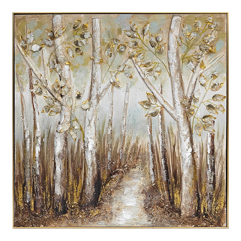 Πίνακας σε καμβά Leambre II 3D Inart 102x4.5x102εκ