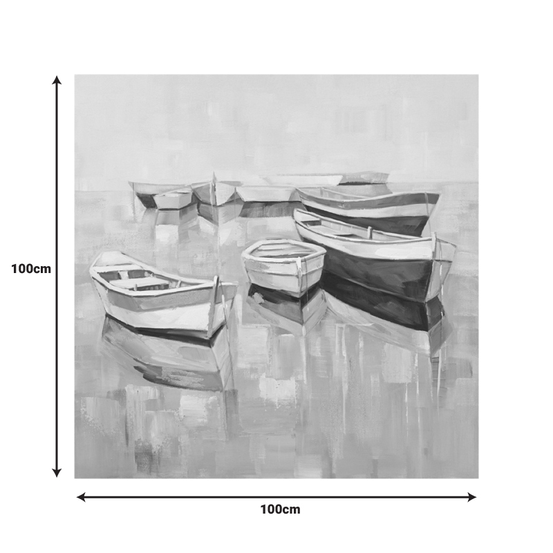 Πίνακας σε καμβά Boatty Ι Inart 100x3x100εκ