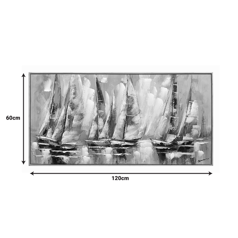 Πίνακας σε καμβά Yelkan Ι Inart με πλαίσιο 120x3.5x60εκ
