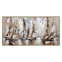 Πίνακας σε καμβά Yelkan Ι Inart με πλαίσιο 120x3.5x60εκ