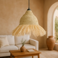 Φωτιστικό οροφής Boher Inart seagrass σε φυσική απόχρωση Φ33x76εκ Φωτιστικό οροφής Boher Inart seagrass σε φυσική απόχρωση Φ33x76εκ