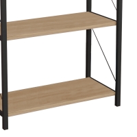 Βιβλιοθήκη Jackrey pakoworld oak μελαμίνης-μαύρο μέταλλο 63x30x114εκ Βιβλιοθήκη Jackrey pakoworld oak μελαμίνης-μαύρο μέταλλο 63x30x114εκ