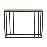 Κονσόλα Cansbia pakoworld oak με μαύρο μέταλλο 100x25x75εκ Κονσόλα Cansbia pakoworld oak με μαύρο μέταλλο 100x25x75εκ