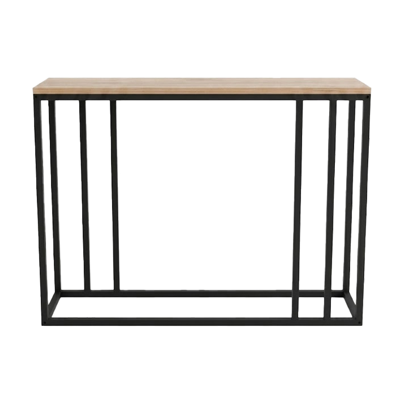 Κονσόλα Cansbia pakoworld oak με μαύρο μέταλλο 100x25x75εκ Κονσόλα Cansbia pakoworld oak με μαύρο μέταλλο 100x25x75εκ