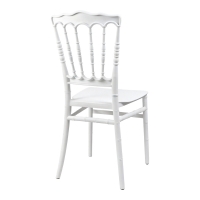 Καρέκλα Napoleon pakoworld pp λευκή 38,5x46,5x89εκ