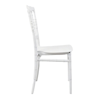 Καρέκλα Napoleon pakoworld pp λευκή 38,5x46,5x89εκ