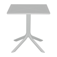 Τραπέζι Groovy pakoworld pp διατρητο λευκό 60x60x76εκ