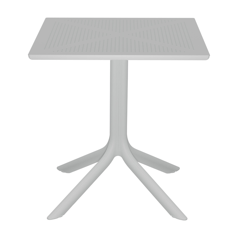 Τραπέζι Groovy pakoworld pp διατρητο λευκό 60x60x76εκ