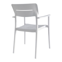 Πολυθρόνα Pilma pakoworld λευκό PP 57x54x82εκ