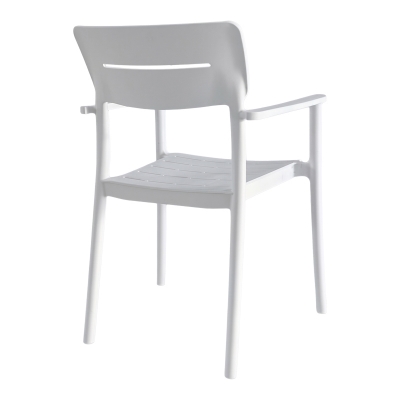 Πολυθρόνα Pilma pakoworld λευκό PP 57x54x82εκ