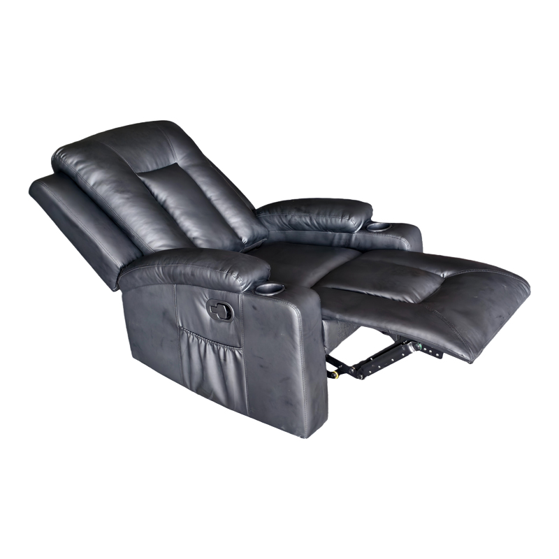 Πολυθρόνα relax Gessel pakoworld PU σε μαύρη απόχρωση 80x90x98εκ Πολυθρόνα relax Gessel pakoworld PU σε μαύρη απόχρωση 80x90x98εκ
