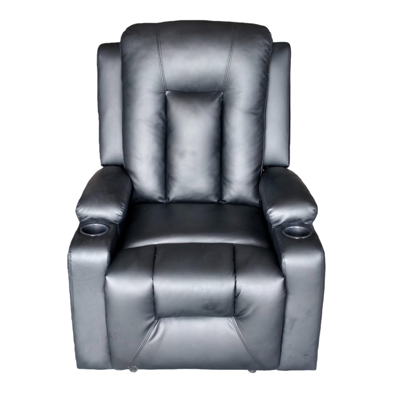 Πολυθρόνα relax Gessel pakoworld PU σε μαύρη απόχρωση 80x90x98εκ Πολυθρόνα relax Gessel pakoworld PU σε μαύρη απόχρωση 80x90x98εκ