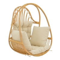 Κρεμαστή κούνια Jorg pakoworld φυσικό rattan-κρεμ μαξιλάρι 80x59x105εκ Κρεμαστή κούνια Jorg pakoworld φυσικό rattan-κρεμ μαξιλάρι 80x59x105εκ