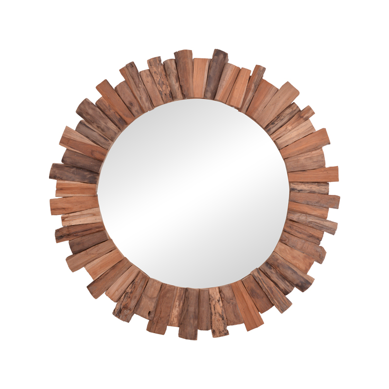 Καθρέπτης Rounder pakoworld teak ξύλο σε φυσική απόχρωση Φ80x4εκ Καθρέπτης Rounder pakoworld teak ξύλο σε φυσική απόχρωση Φ80x4εκ