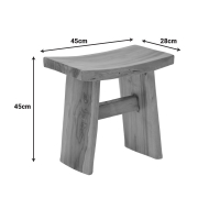 Σκαμπό Borbe pakoworld teak ξύλο σε φυσική απόχρωση 45x28x45εκ Σκαμπό Borbe pakoworld teak ξύλο σε φυσική απόχρωση 45x28x45εκ