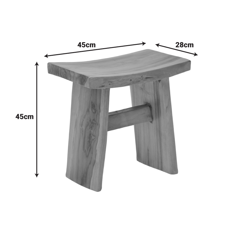 Σκαμπό Borbe pakoworld teak ξύλο σε φυσική απόχρωση 45x28x45εκ Σκαμπό Borbe pakoworld teak ξύλο σε φυσική απόχρωση 45x28x45εκ