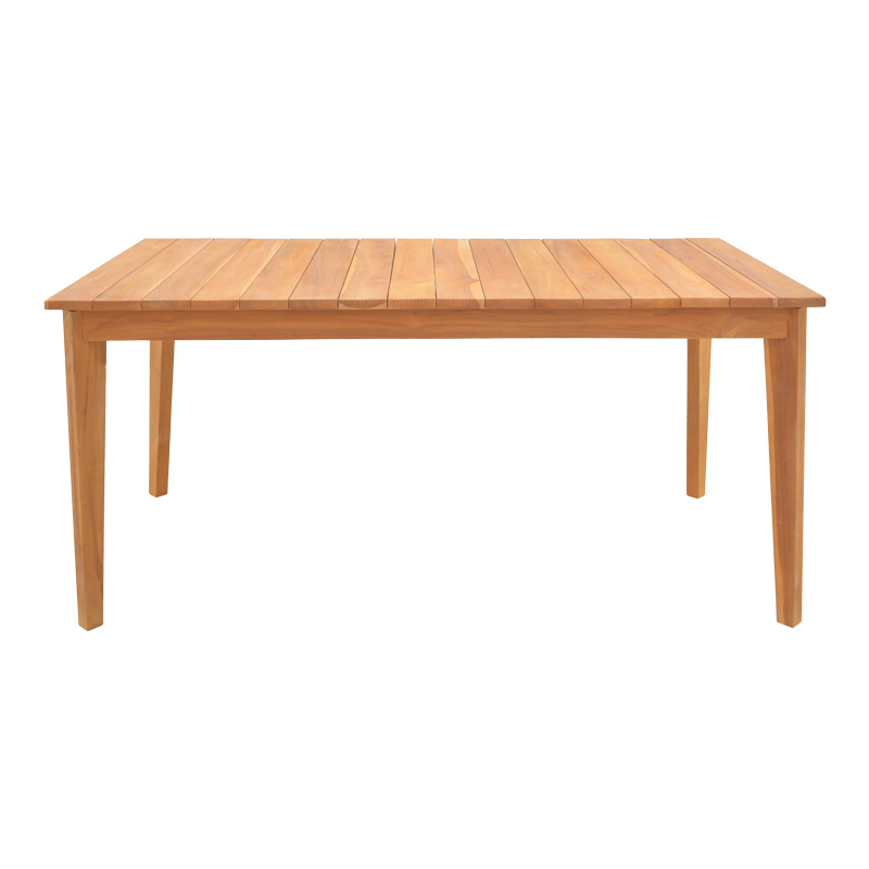 Τραπέζι Ory pakoworld teak ξύλο σε φυσική απόχρωση 160x80x75εκ