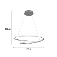 Φωτιστικό οροφής Rexon pakoworld led μέταλλο χρυσό Φ49x12εκ