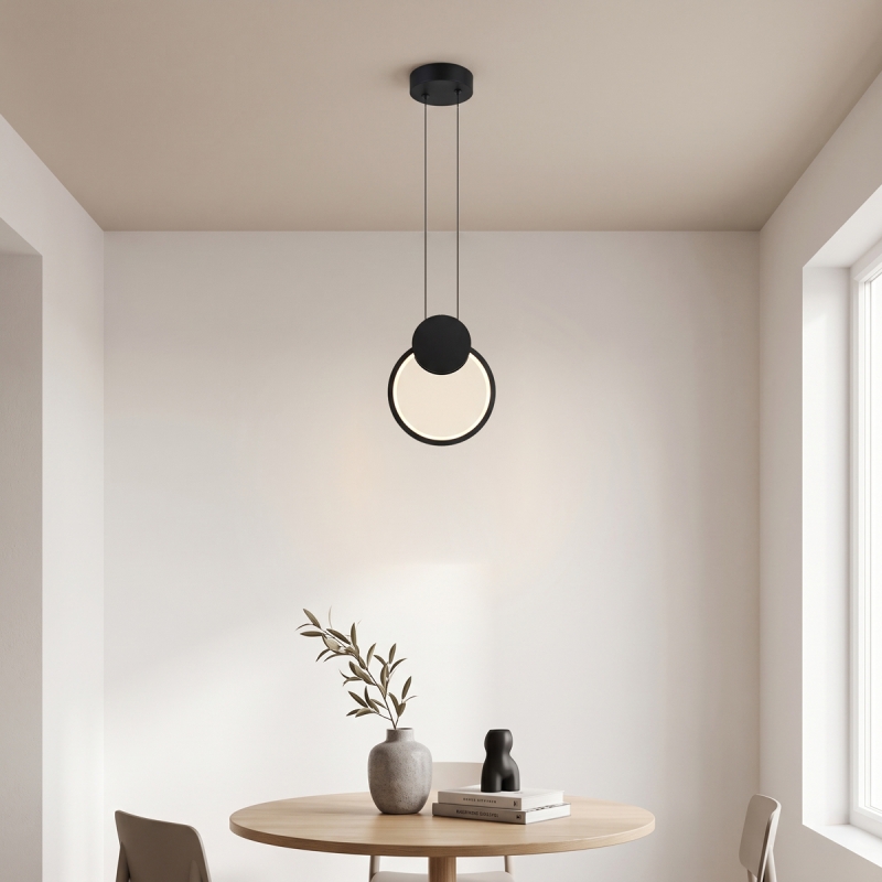 Φωτιστικό οροφής Ganden pakoworld led μαύρο μεταλλικό Φ26,5x20εκ Φωτιστικό οροφής Ganden pakoworld led μαύρο μεταλλικό Φ26,5x20εκ
