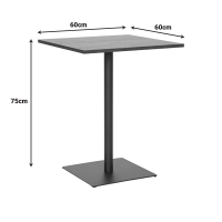 Τραπέζι Nerobian pakoworld mdf σε sonoma απόχρωση 60x60x75εκ Τραπέζι Nerobian pakoworld mdf σε sonoma απόχρωση 60x60x75εκ