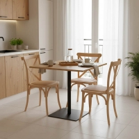 Τραπέζι Nerobian pakoworld mdf σε sonoma απόχρωση 70x70x75εκ Τραπέζι Nerobian pakoworld mdf σε sonoma απόχρωση 70x70x75εκ