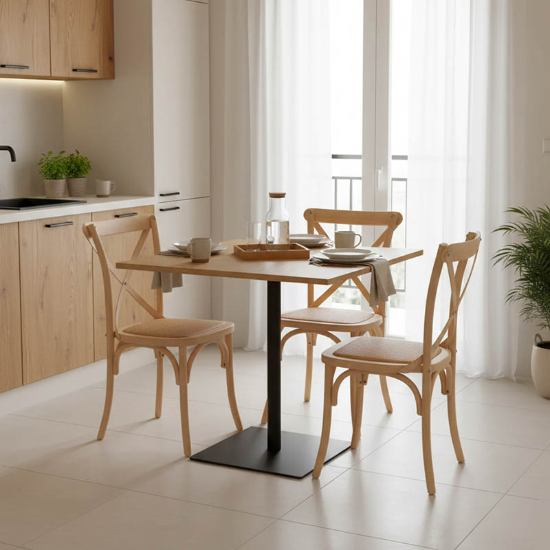 Τραπέζι Nerobian pakoworld mdf σε sonoma απόχρωση 70x70x75εκ Τραπέζι Nerobian pakoworld mdf σε sonoma απόχρωση 70x70x75εκ