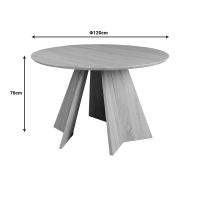 Τραπέζι Bibble pakoworld MDF σε φυσική απόχρωση Φ120x76εκ Τραπέζι Bibble pakoworld MDF σε φυσική απόχρωση Φ120x76εκ