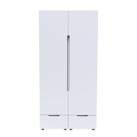 Ντουλάπα δίφυλλη Afina pakoworld mdf σε λευκή glossy απόχρωση 100x57x213εκ Ντουλάπα δίφυλλη Afina pakoworld mdf σε λευκή glossy απόχρωση 100x57x213εκ