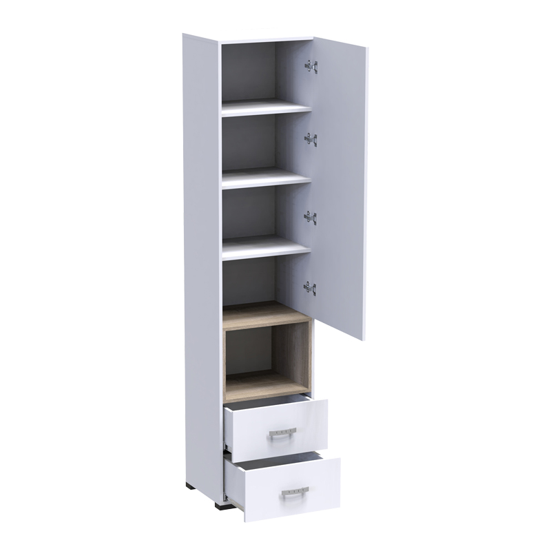 Βιτρίνα-στήλη Toscana pakoworld σε λευκή απόχρωση 50x42x222.5εκ Βιτρίνα-στήλη Toscana pakoworld σε λευκή απόχρωση 50x42x222.5εκ