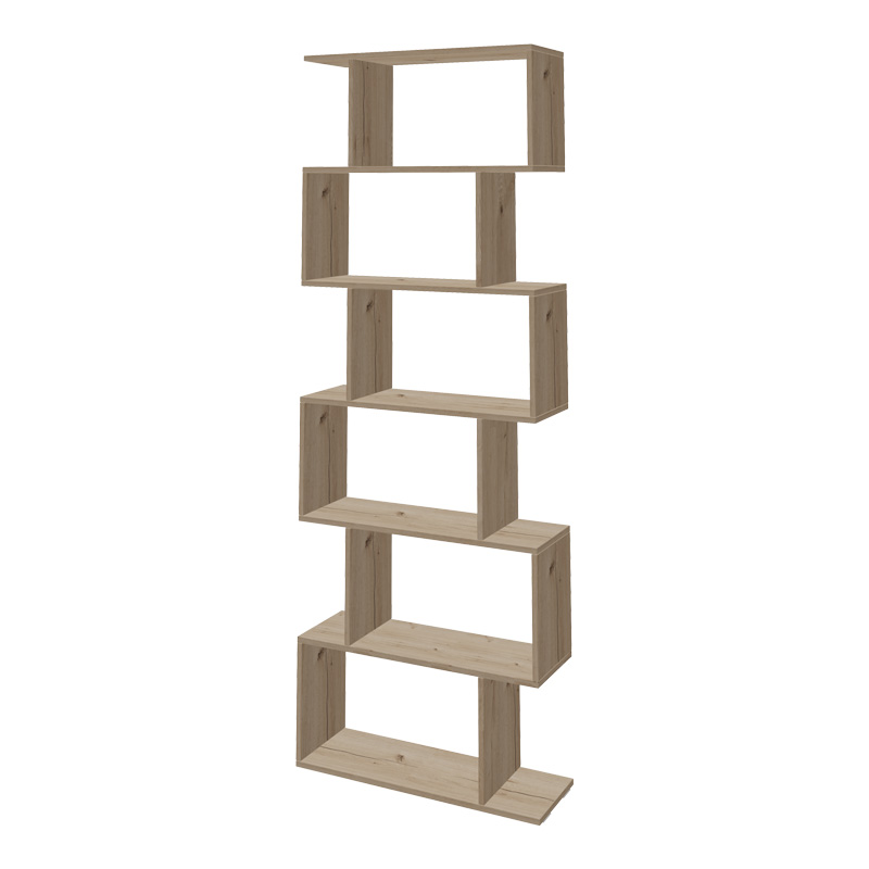 Βιβλιοθήκη Sezen pakoworld σε oak απόχρωση 70x24x191.5εκ