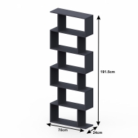 Βιβλιοθήκη Sezen pakoworld σε ανθρακί απόχρωση 70x24x191.5εκ Βιβλιοθήκη Sezen pakoworld σε ανθρακί απόχρωση 70x24x191.5εκ