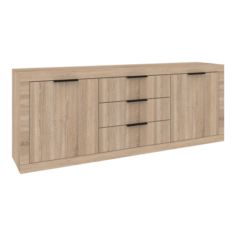 Μπουφές Doha pakoworld σε sonoma απόχρωση 210x45x80.5εκ