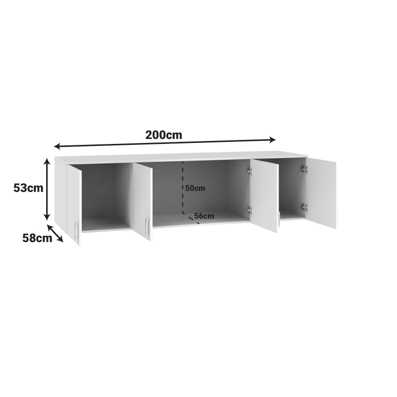 Πατάρι ντουλάπας Royal pakoworld τετράφυλλο sonoma 200x58x53εκ Πατάρι ντουλάπας Royal pakoworld τετράφυλλο sonoma 200x58x53εκ