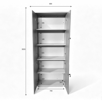 Ντουλάπα γραφείου Armadi pakoworld σε oak-μπεζ 80x40x200εκ
