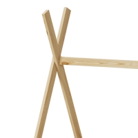 Παιδικό κρεβάτι Noam τ. Montessori με κιγκλίδωμα pakoworld ξύλο πεύκου σε φυσική απόχρωση 70x140εκ