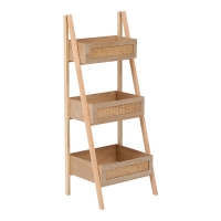 Ραφιέρα επιδαπέδια 3όροφη Scandy pakoworld mdf-rattan σε φυσική απόχρωση 44x37x110εκ Ραφιέρα επιδαπέδια 3όροφη Scandy pakoworld mdf-rattan σε φυσική απόχρωση 44x37x110εκ