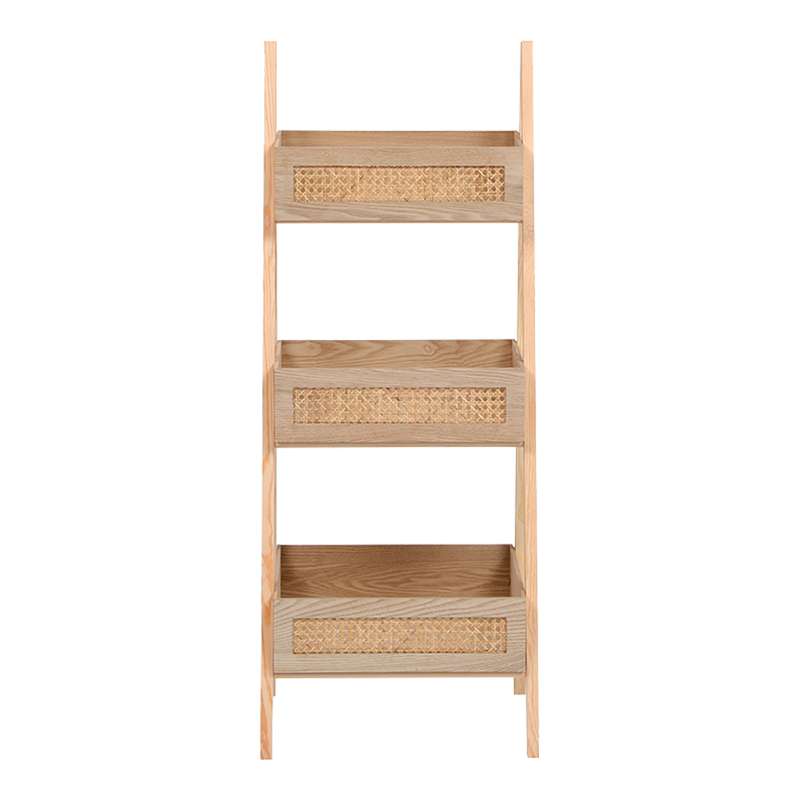 Ραφιέρα επιδαπέδια 3όροφη Scandy pakoworld mdf-rattan σε φυσική απόχρωση 44x37x110εκ Ραφιέρα επιδαπέδια 3όροφη Scandy pakoworld mdf-rattan σε φυσική απόχρωση 44x37x110εκ
