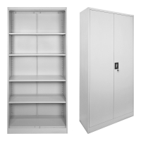 Μεταλλική ντουλάπα Ugren pakoworld ανοιχτό γκρι 90x40x180εκ