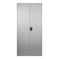 Μεταλλική ντουλάπα Ugren pakoworld σε ανοιχτό γκρι 70x40x180εκ