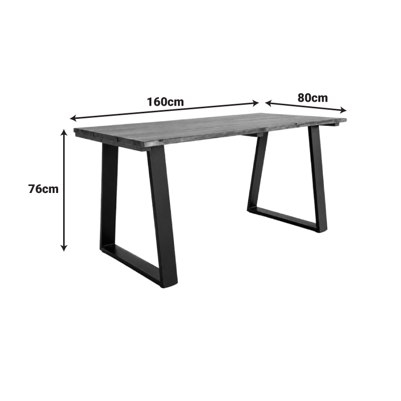 Τραπέζι Miles pakoworld μασίφ ξύλο ακακίας καρυδί 160x80x76εκ Τραπέζι Miles pakoworld μασίφ ξύλο ακακίας καρυδί 160x80x76εκ