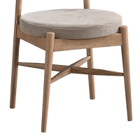 Καρέκλα Raudi pakoworld rubberwood σε φυσική-μπεζ απόχρωση 45.5x45.5x81εκ