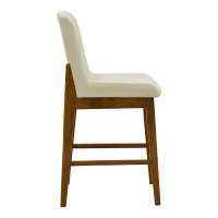 Σκαμπό μπαρ Dalby pakoworld καρυδί rubberwood και εκρού ύφασμα 50x45x102,5εκ Σκαμπό μπαρ Dalby pakoworld καρυδί rubberwood και εκρού ύφασμα 50x45x102,5εκ