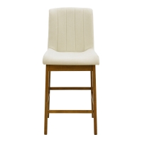 Σκαμπό μπαρ Dalby pakoworld καρυδί rubberwood και εκρού ύφασμα 50x45x102,5εκ Σκαμπό μπαρ Dalby pakoworld καρυδί rubberwood και εκρού ύφασμα 50x45x102,5εκ
